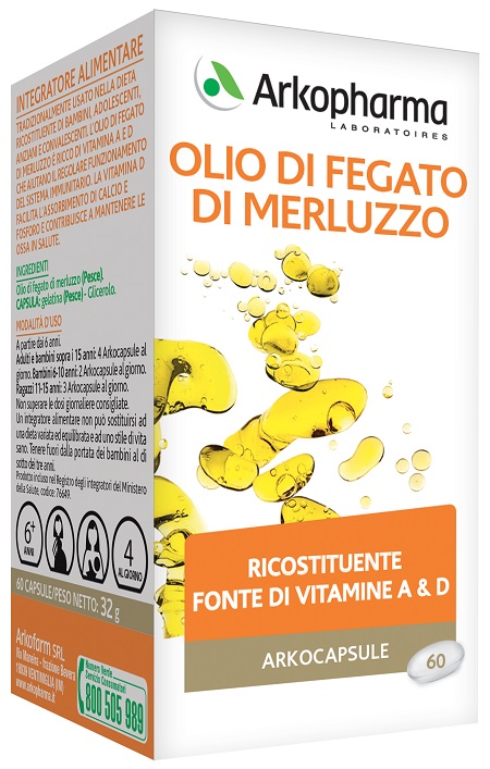 ARKO CAPSULE OLIO FEGATO MERLUZZO 60 CAPSULE - Newepa Srl