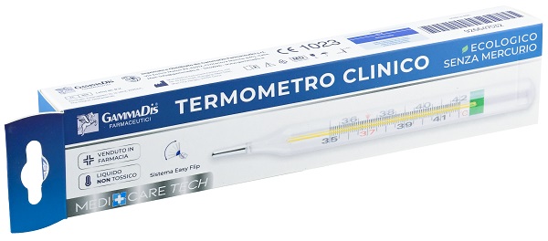 TERMOMETRO CLINICO ECOLOGICO SENZA MERCURIO 1 PEZZO MEDICARE - Newepa Srl