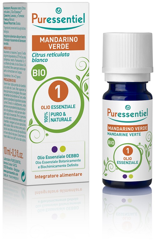 PURESSENTIEL MANDARINO VERDE OLIO ESSENZIALE BIO 10 ML - Newepa Srl