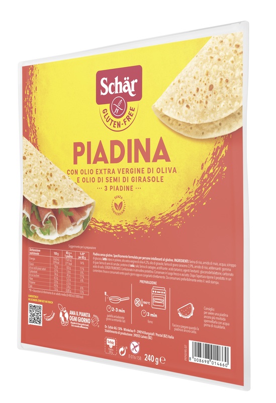 SCHAR PIADINA 3 PEZZI DA 80 G - Newepa Srl