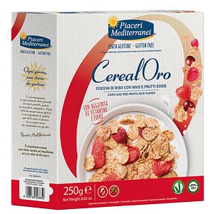 PIACERI MEDITERRANEI CEREALORO FIOCCHI DI RISO CON MAIS E FRUTTI ROSSI 250 G - Newepa Srl
