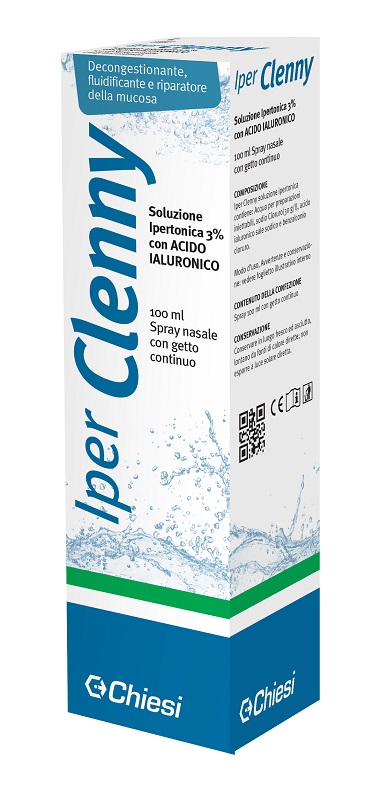 IPER CLENNY SPRAY NASALE EROGAZIONE CONTINUA SOLUZIONE IPERTONICA CON ACIDO IALURONICO 100 ML - Newepa Srl