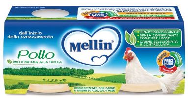 MELLIN OMOGENEIZZATO POLLO 2X120 G - Newepa Srl