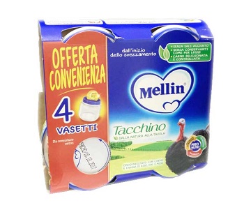 MELLIN OMOGENEIZZATO TACCHINO 4X80 G - Newepa Srl