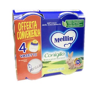 MELLIN OMOGENEIZZATO CONIGLIO 4X80 G - Newepa Srl