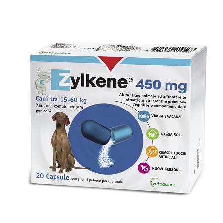ZYLKENE CANI GROSSA TAGLIA 15-60KG 20 CAPSULE DA 450 MG - Newepa Srl