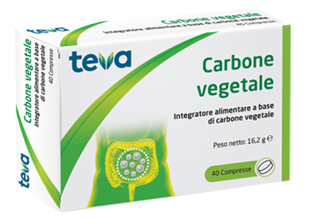 CARBONE VEGETALE TEVA 40 COMPRESSE 16,2 G - Newepa Srl