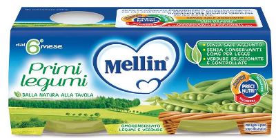 MELLIN OMOGENEIZZATO PRIMI LEGUMI 2 X 80 G - Newepa Srl