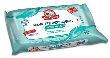 SANO E BELLO SALVIETTE DETERGENTI MUSCHIO BIANCO 50 PEZZI - Newepa Srl