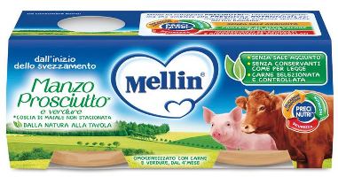 MELLIN OMOGENEIZZATO MANZO PROSCIUTTO CON VERDURE - Newepa Srl