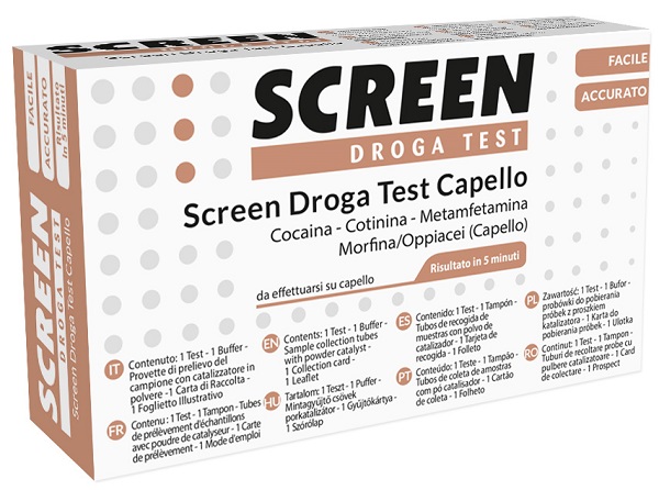 SCREEN DROGA TEST 4 SOSTANZE TRAMITE CAPELLI TEST ANTIDROGA CAPELLO - Newepa Srl