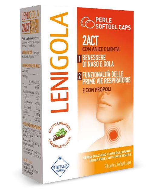 LENIGOLA 20 PERLE SOFTGEL CAPS LIQUIRIZIA - Newepa Srl