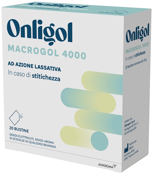 ONLIGOL MACROGOL 4000 20 BUSTINE 10 G SENZA ZUCCHERO - Newepa Srl