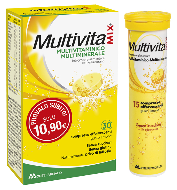 MULTIVITAMIX SENZA ZUCCHERO 30 COMPRESSE EFFERVESCENTI - Newepa Srl