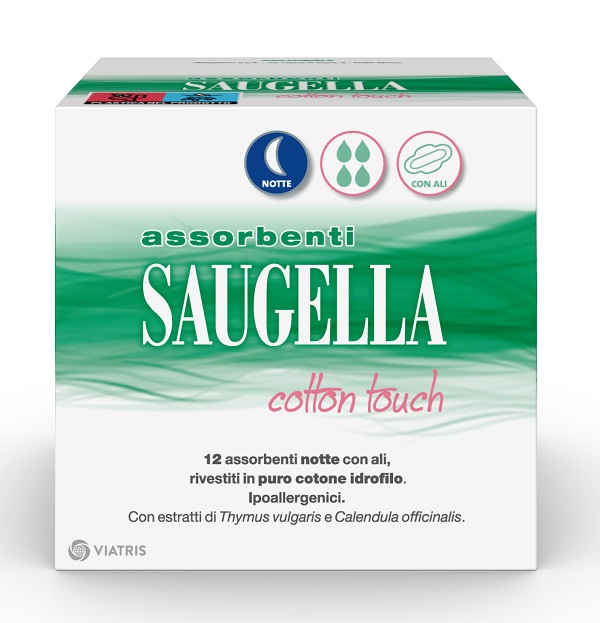 SAUGELLA COTTON TOUCH ASSORBENTI NOTTE 12 PEZZI TAGLIO PREZZO - Newepa Srl