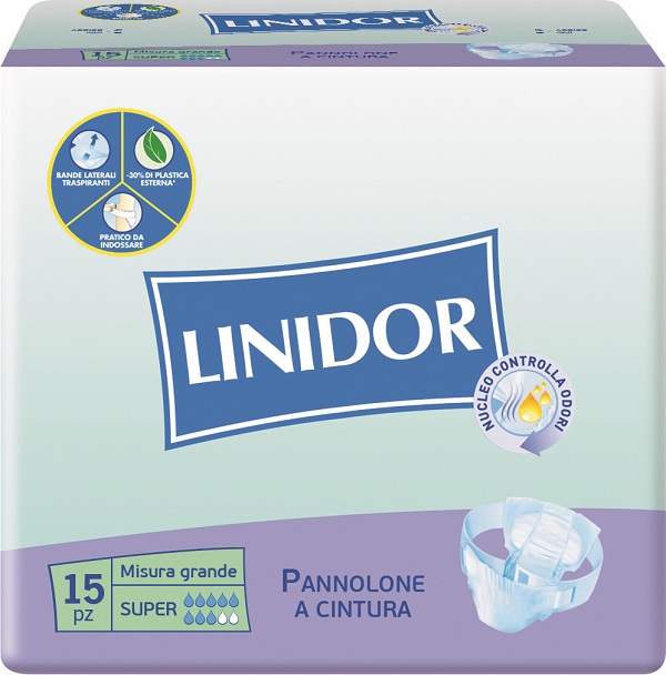 PANNOLONE LINIDOR PERFECT CARE SUPER A CINTURA MG 15 PEZZI - Newepa Srl