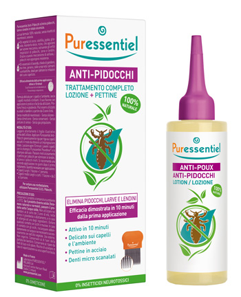 LOZIONE ANTIPIDOCCHI 100 ML + PETTINE PURESSENTIEL - Newepa Srl