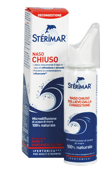 STERIMAR IPERTONICO NASO CHIUSO RAME E MANGANESE SPRAY 50 ML - Newepa Srl