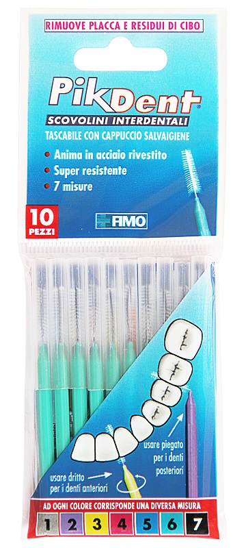PIKDENT STUZZICOLINO 6 VERDE 10 PEZZI - Newepa Srl