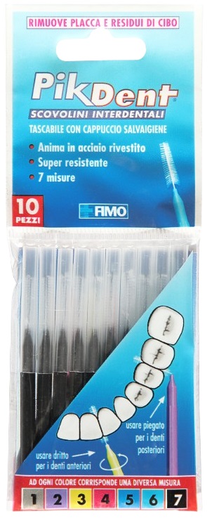 PIKDENT STUZZICOLINO 7 NERO 10 PEZZI - Newepa Srl