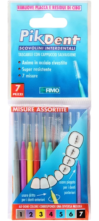 PIKDENT STUZZICOLINO 1 BUSTINA CON 7 MISURE ASSORTITE - Newepa Srl