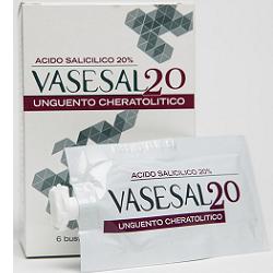 VASESAL 20 6 BUSTINE PLURIDOSE DA 5 ML UNGUENTO CHERATOLITICO - Newepa Srl