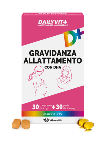 MASSIGEN GRAVIDANZA ALLATTAMENTO CON ACIDO FOLICO MULTIVITAMINICO E MULTIMINERALE 30 COMPRESSE RIVESTITE DA 1,1 G + 30 PERLE DA 700 MG - Newepa Srl