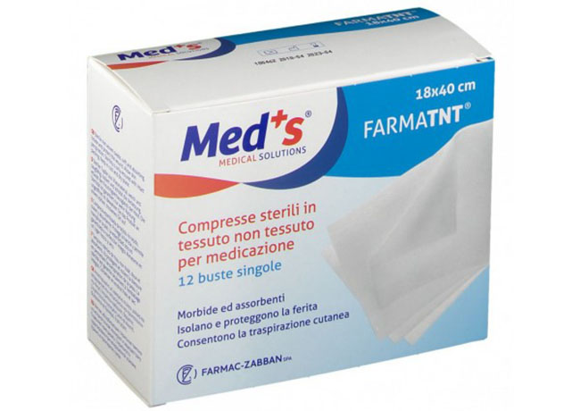 GARZA COMPRESSA MEDS TESSUTO NON TESSUTO 18X40CM 12 PEZZI - Newepa Srl