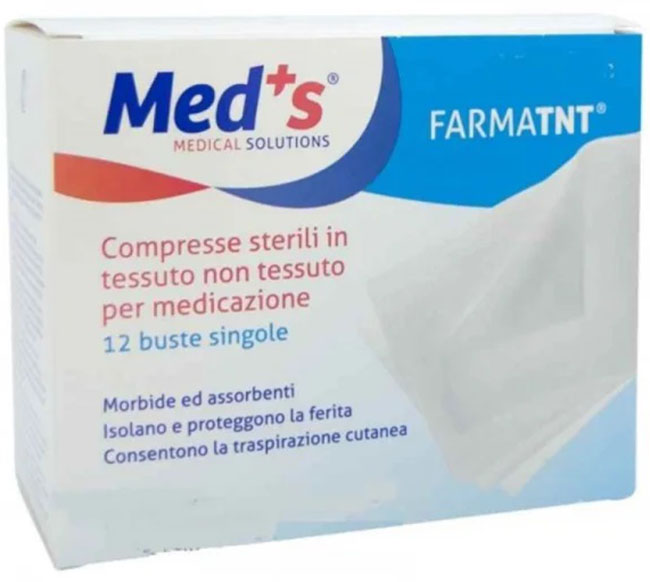 GARZA COMPRESSA MEDS TESSUTO NON TESSUTO PEEL OPEN 10X10CM 12 PEZZI - Newepa Srl