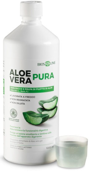 BIOSLINE ALOE VERA SUCCO POLPA 1 LITRO - Newepa Srl