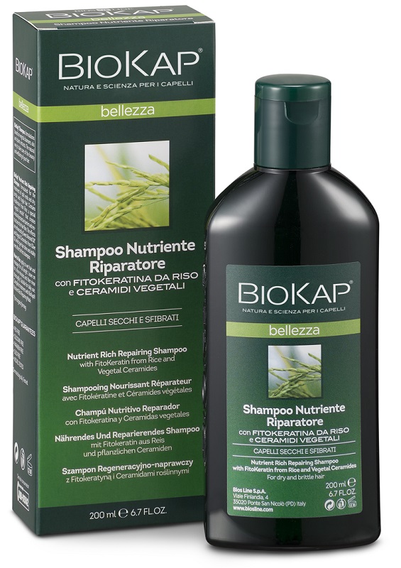 BIOKAP BELLEZZA SHAMPOO NUTRIENTE/RIPARATORE 200 ML BIOSLINE - Newepa Srl