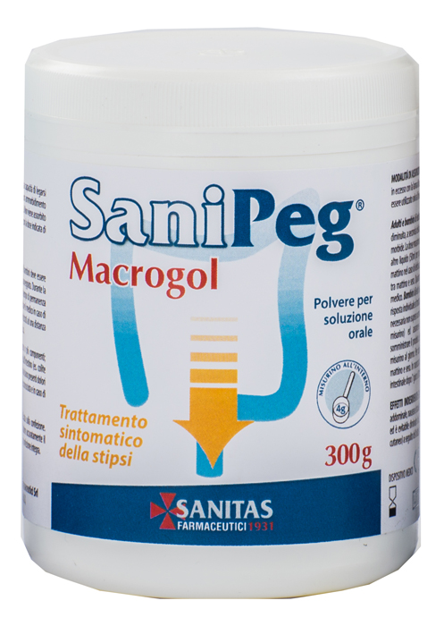 SANIPEG MACROGOL POLVERE PER SOLUZIONE ORALE BARATTOLO 300 G - Newepa Srl