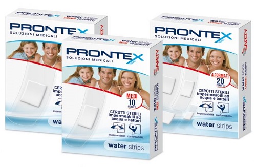 CEROTTO PRONTEX WATER STRIPS ASSORTITO 20 PEZZI - Newepa Srl
