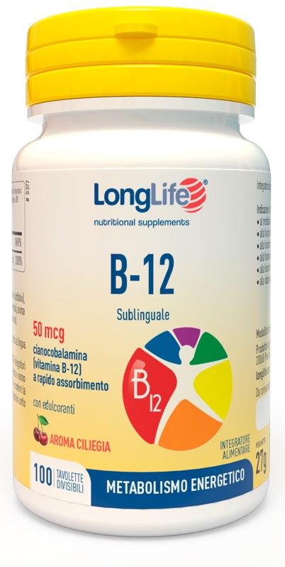LONGLIFE B12 50MCG SUBLINGUALE 100 TAVOLETTE - Newepa Srl