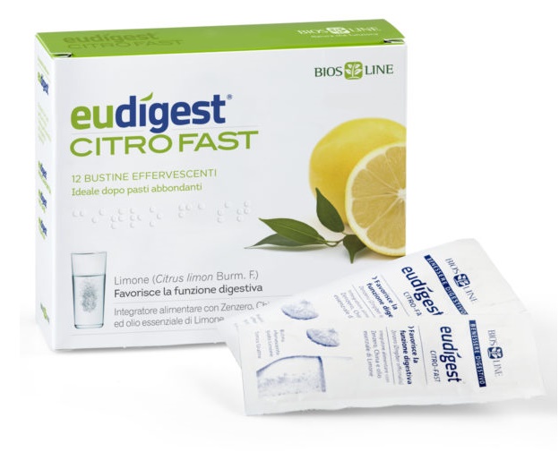 BIOSLINE EUDIGEST CITRO FAST 12 BUSTINE EFFERVESCENTI - Newepa Srl