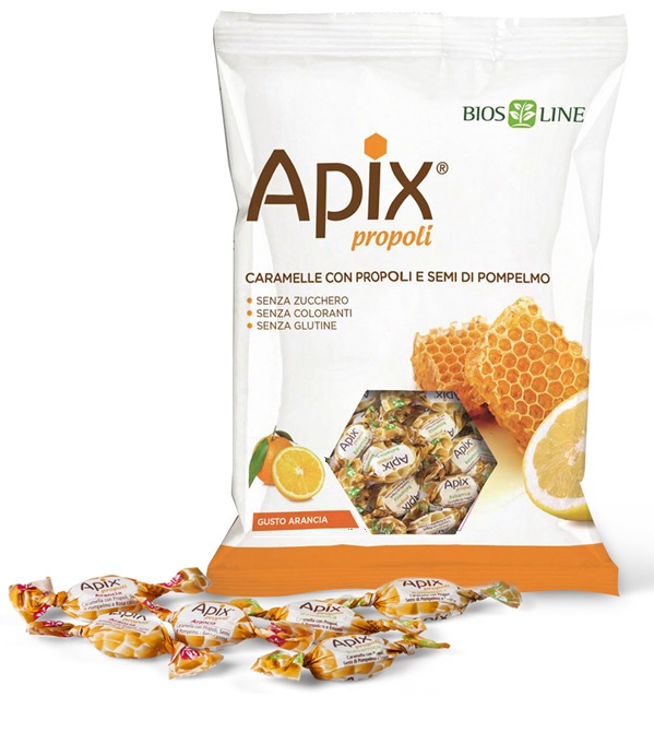 APIX PROPOLI CARAMELLA ARANCIA 50 G BIOSLINE - Newepa Srl