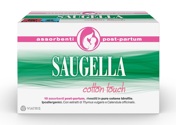 SAUGELLA COTTON TOUCH ASSORBENTI POSTPARTUM 10 PEZZI - Newepa Srl