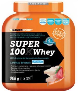 SUPER100% WHEY SMOOTH WHITE CHOCO/STRAWBERRY 908 G - Newepa Srl