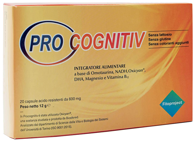 PROCOGNITIV 20 CAPSULE ACIDO RESISTENTI VEGETALI DA 600 MG - Newepa Srl