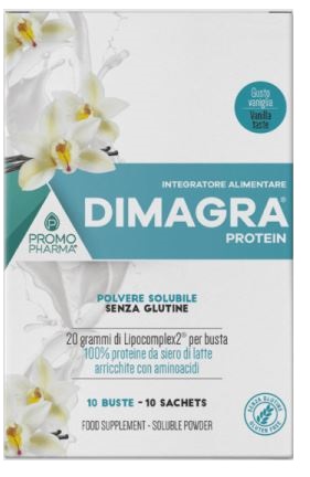 DIMAGRA PROTEIN POLVERE SOLUBILE GUSTO VANIGLIA 10 BUSTINE - Newepa Srl