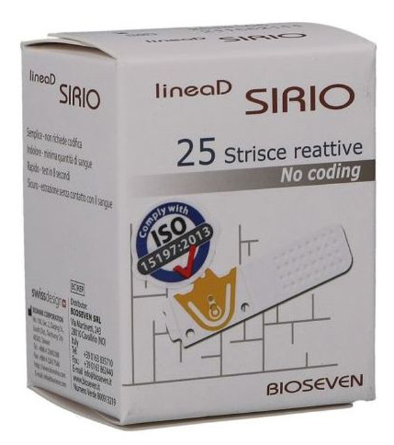 STRISCE MISURAZIONE GLICEMIA LINEA D SIRIO 25 PEZZI - Newepa Srl