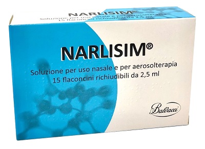 NARLISIM SOLUZIONE PER USO NASALE E AEROSOLTERAPIA 15 FLACONCINI RICHIUDIBILI DA 2,5 ML L'UNO - Newepa Srl