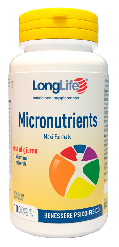 LONGLIFE MICRONUTRIENTS 100 TAVOLETTE RIVESTITE - Newepa Srl