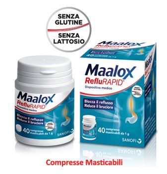 MAALOX REFLURAPID 40 COMPRESSE MASTICABILI - Newepa Srl