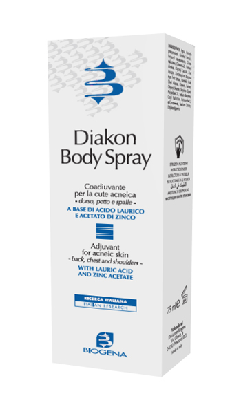 DIAKON BODY SPRAY COADIUVANTE CUTE ACNEICA DORSO PETTO E SPALLE 75 ML - Newepa Srl