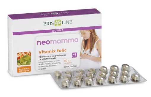 BIOSLINE NEOMAMMA VITAMIX FOLIC 40 COMPRESSE NEW - Newepa Srl