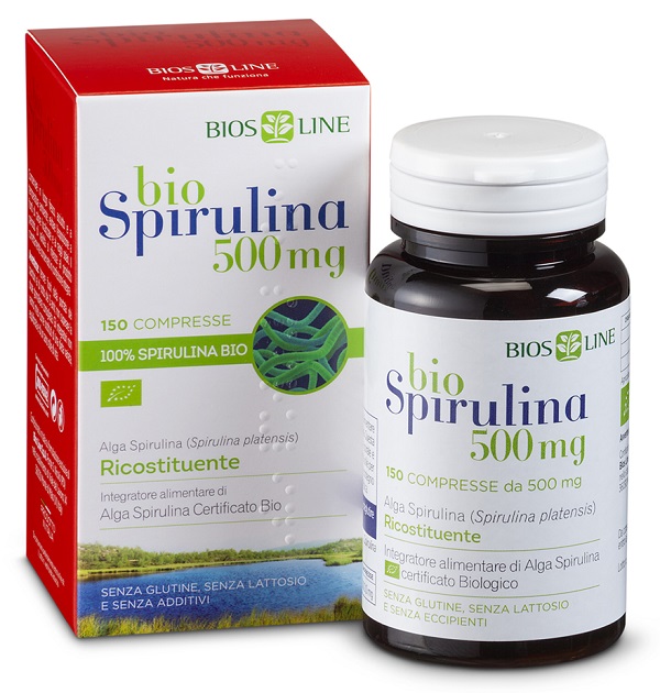 BIOSLINE BIOSPIRULINA 500 NEW 150 COMPRESSE CERT ECOCERT - Newepa Srl