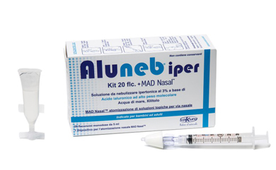 ALUNEB KIT SOLUZIONE IPERTONICA 3% 20 FLACONCINI + MAD NASAL ATOMIZZATORE - Newepa Srl