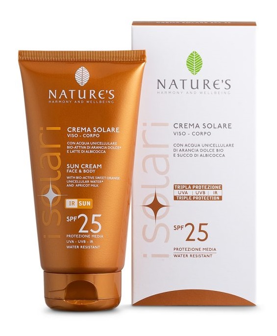 NATURE'S I SOLARI CREMA SOLARE VISO E CORPO SPF 25 IR SUN 150 ML - Newepa Srl