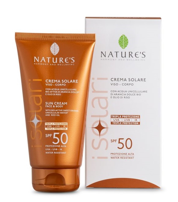 NATURE'S I SOLARI CREMA SOLARE VISO E CORPO SPF 50 IR SUN 150 ML - Newepa Srl